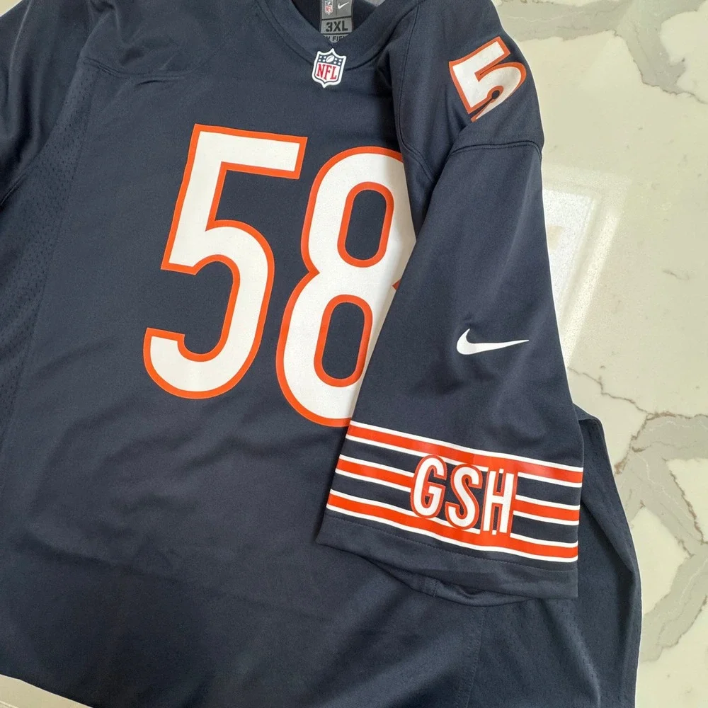 Nike Football Jersey Mens 3XL Chicago‎ Bears Roquan Smith 58 On Field
